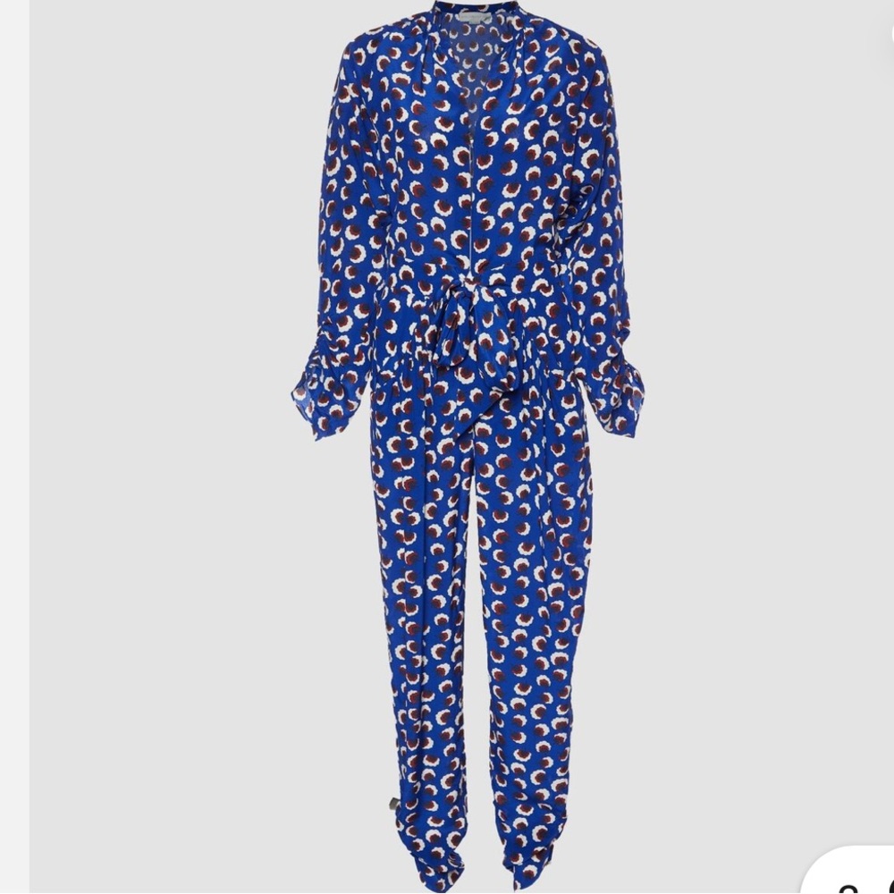 Stella McCartney Blue Patterned Jumpsuit Womens Size M